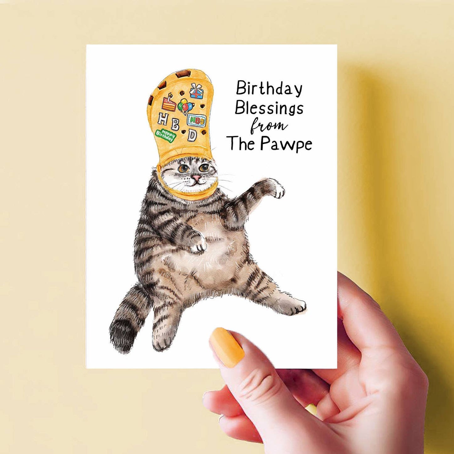 Birthday Blessings from The Pawpe Funny Cat Birthday Card