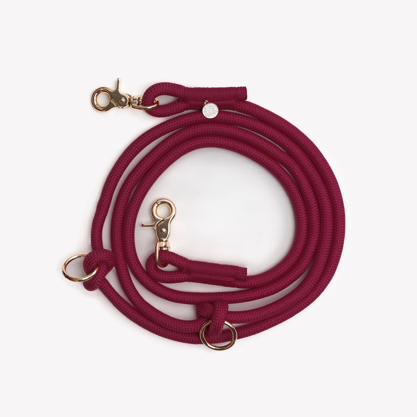 'Bordeaux' - Hands Free Dog Braided Rope Leash