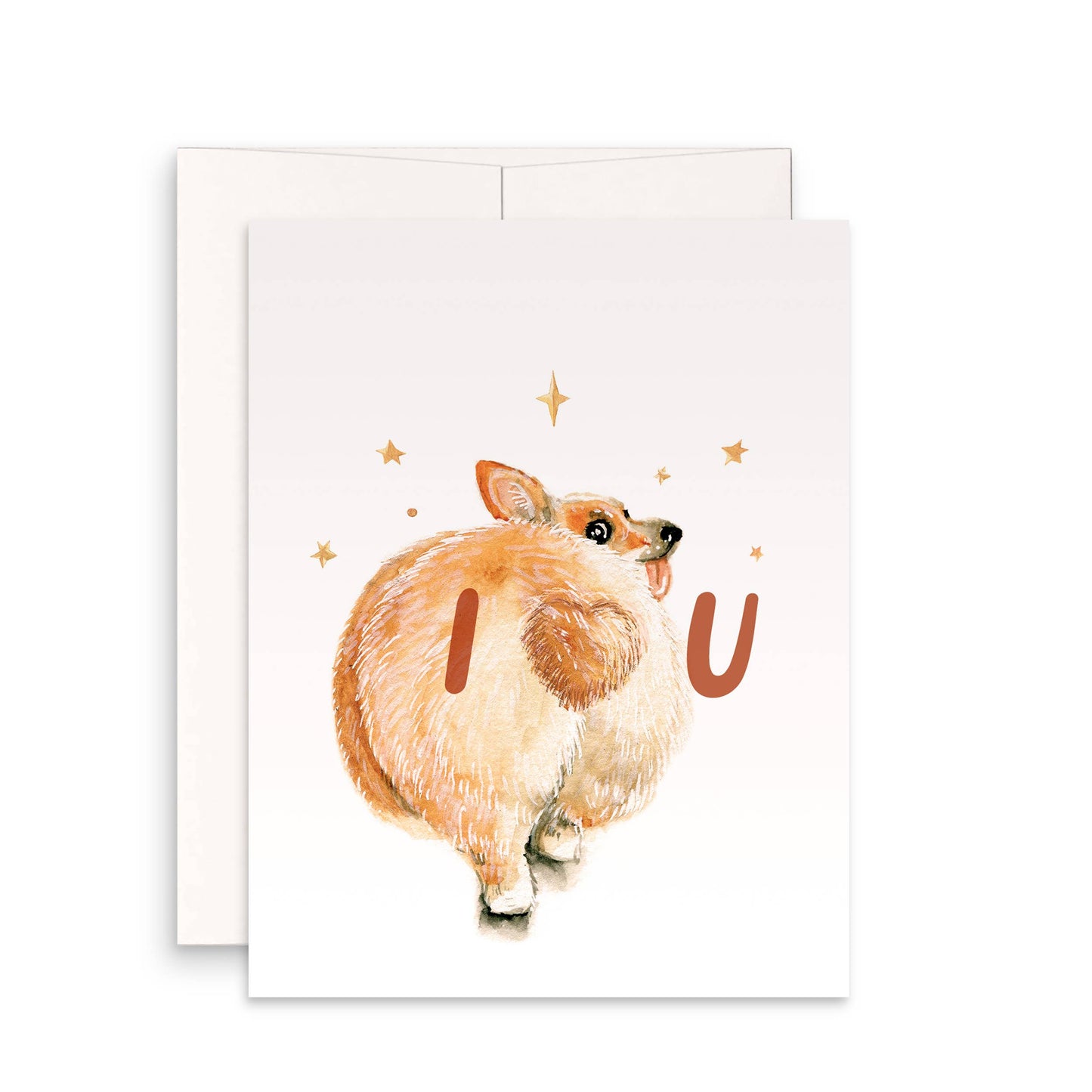 I Love You Corgi Butt Funny Card