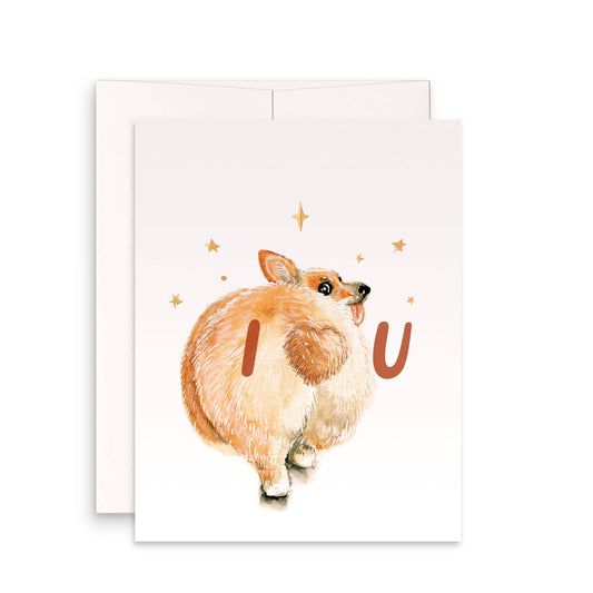 Corgi Loves You - Funny Valentines Day Card: Single