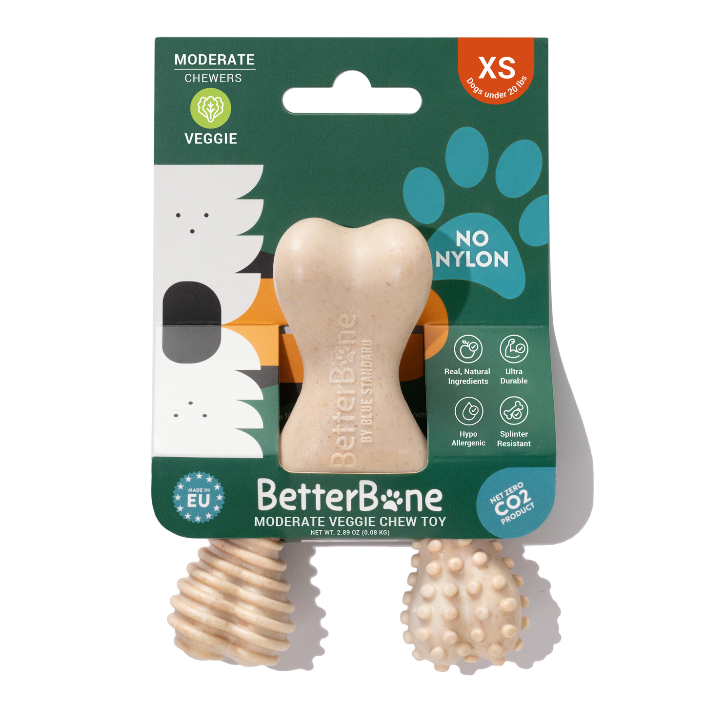 BetterBone Wishbone Plant Based Chew Toy - MINI SIZE: Moderate / Beef / Mini
