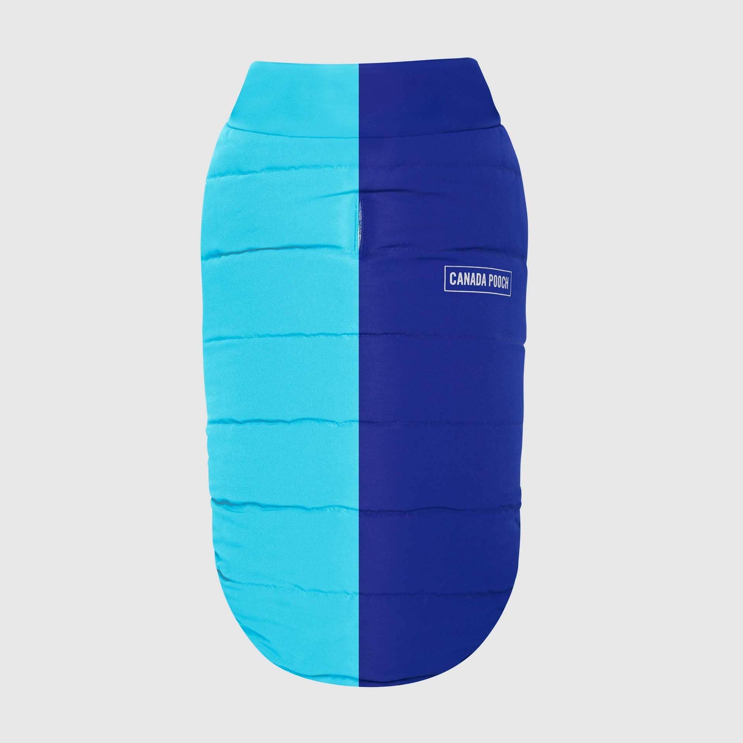 Reversible Puffer Vest- Dog Coat: Blue/Teal