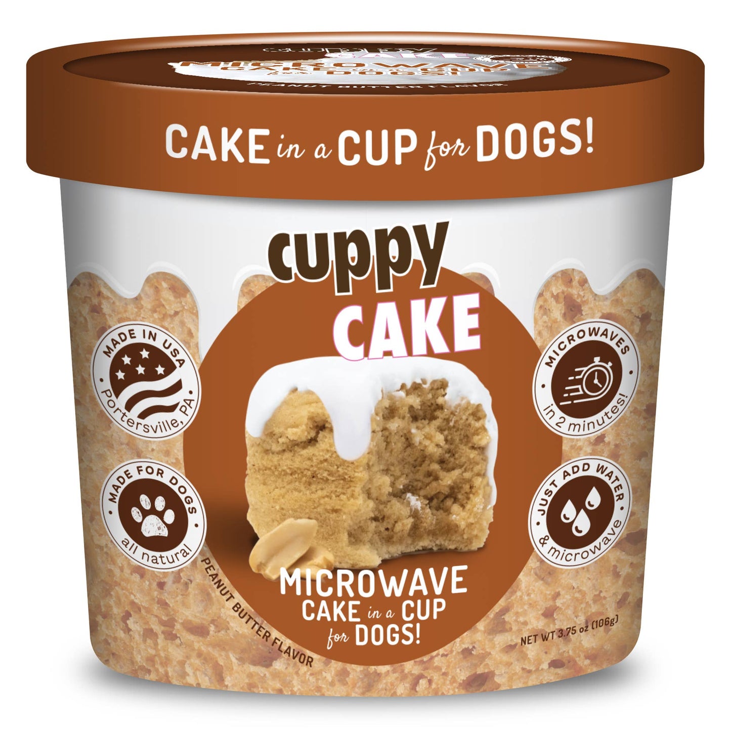 Cuppy Cake - Microwave Dog Birthday Cake in A Cup - Peanut