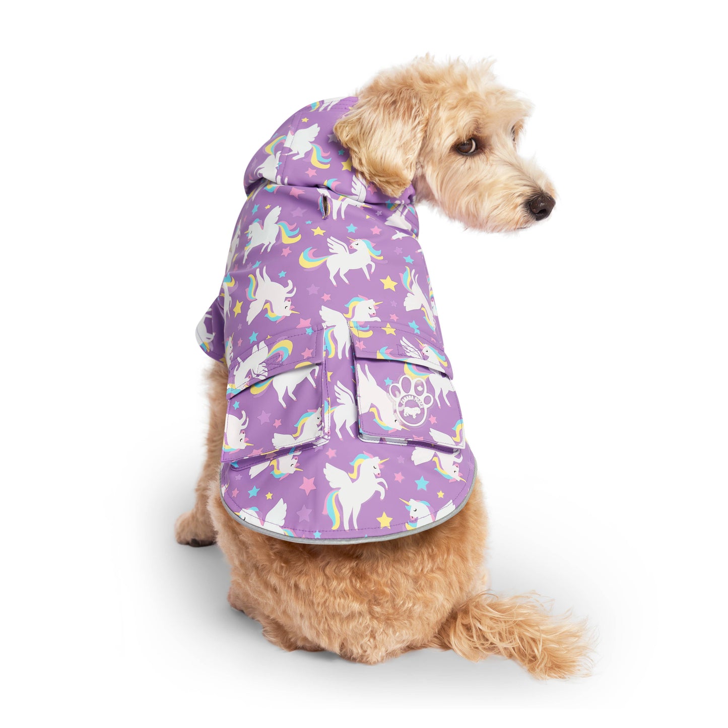 Torrential Tracker Dog Raincoat (Wet Reveal Unicorns): Wet Reveal Unicorns / 10