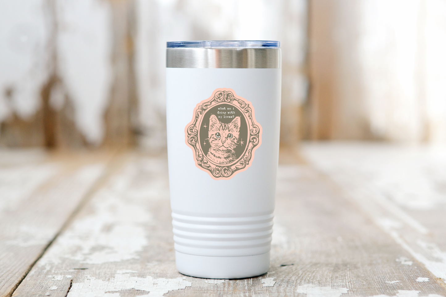 What Am I Doing With My Lives Sticker