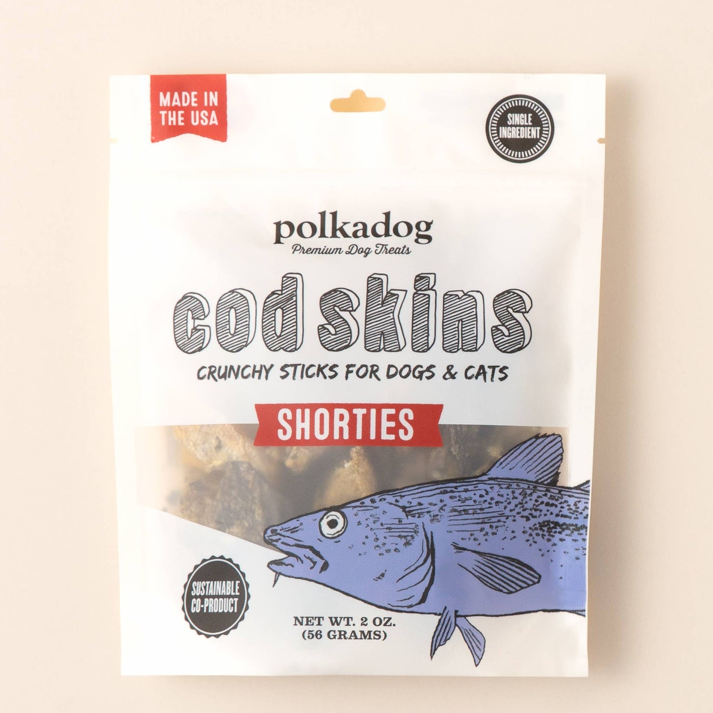 Cod Skin Shorties - 2oz - Dog Treats