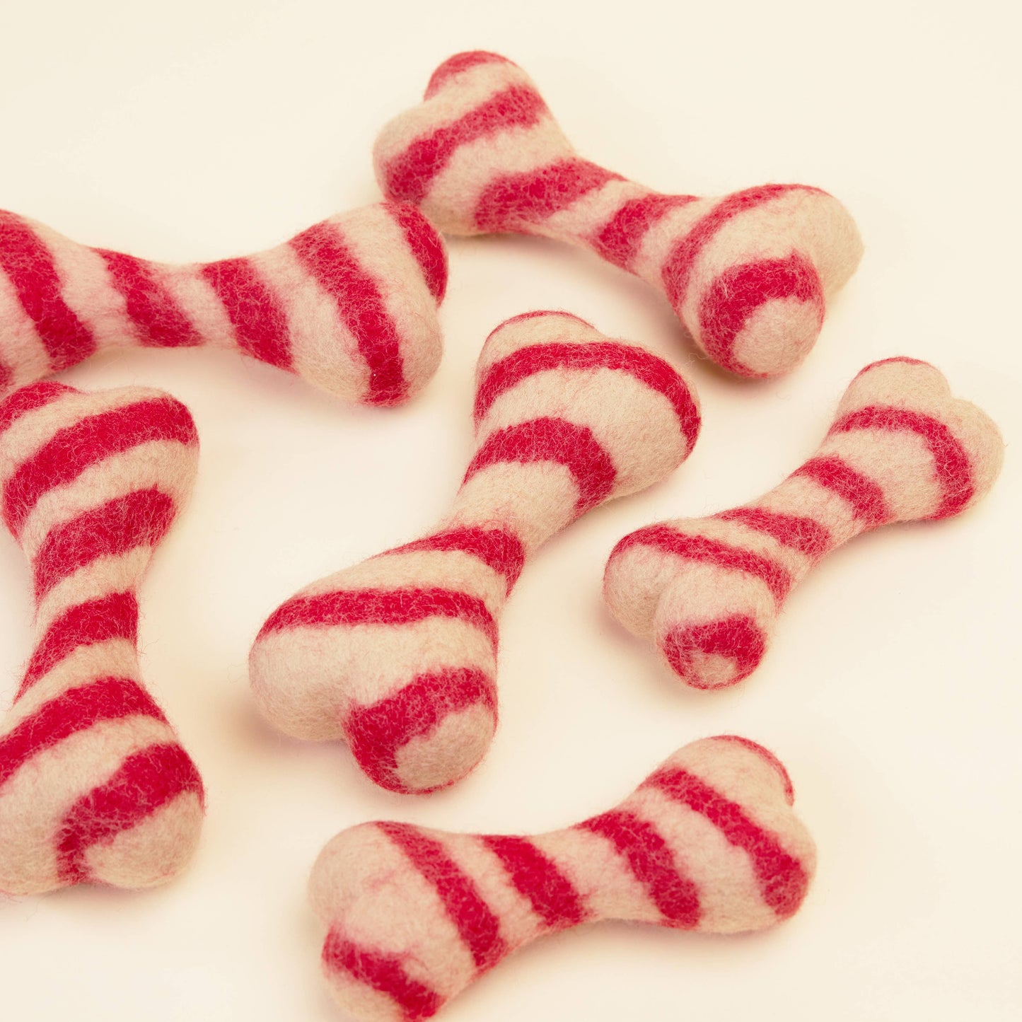 Modern Beast Candy Cane Wool Bone