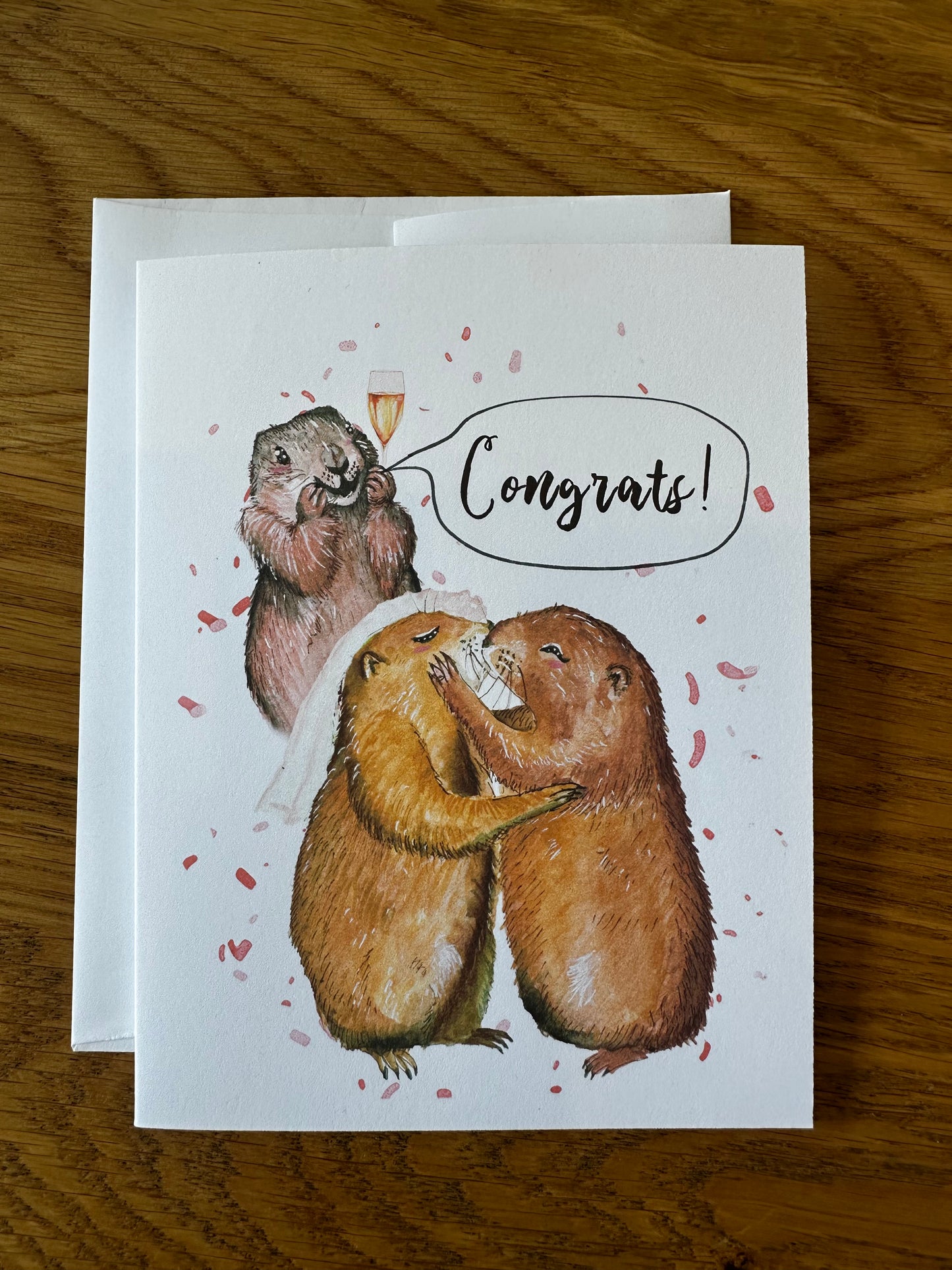 Congrats Otters Wedding Card