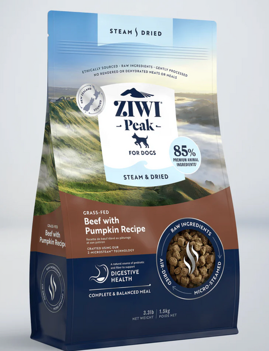 Ziwi Beef with Pumpkin Steam & Dried Dog Food