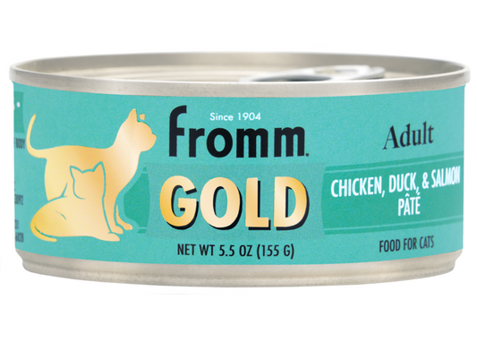 Fromm Gold Chicken, Duck, & Salmon Pâté Adult Cat Food - 5.5oz can