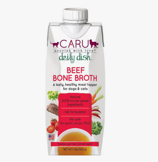 Caru Daily Dish Beef Broth for Dogs & Cats