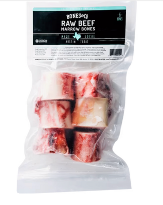 Bones & Co Raw Beef Marrow Bones 2″ Frozen 6/pk