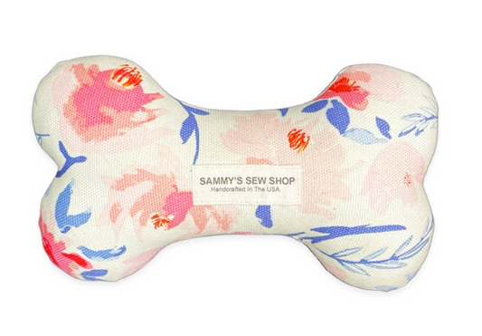 Cuddl Squeaky Stuffed Dog Bone
