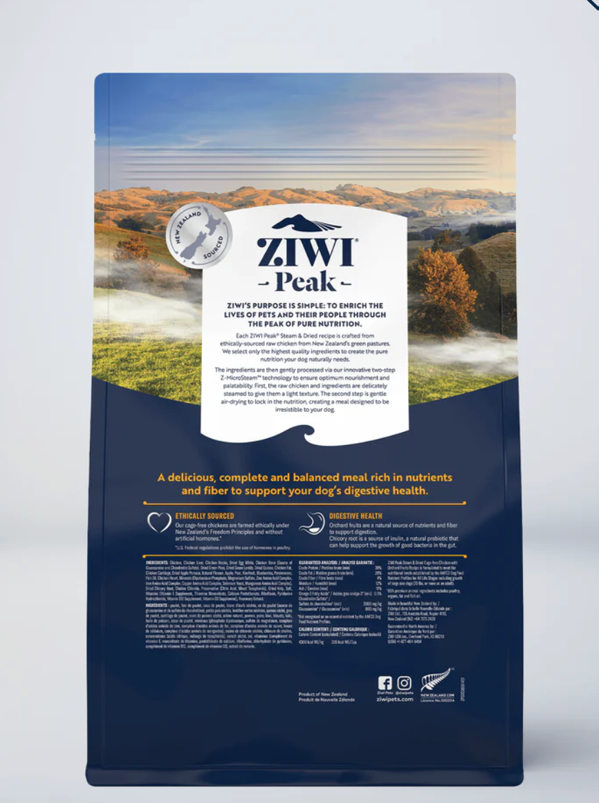 Ziwi Peak Chicken with Orchard Fruits – Air-Dried, Ethically-Sourced Dog Food