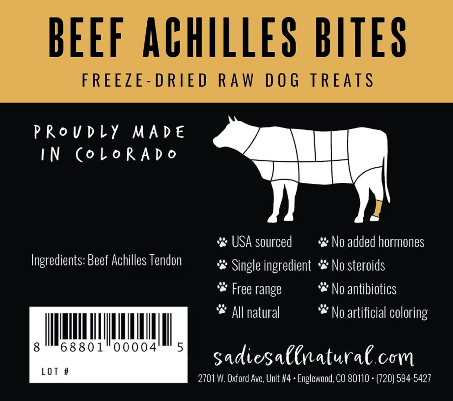 Sadie’s Naturals Beef Achilles Bites