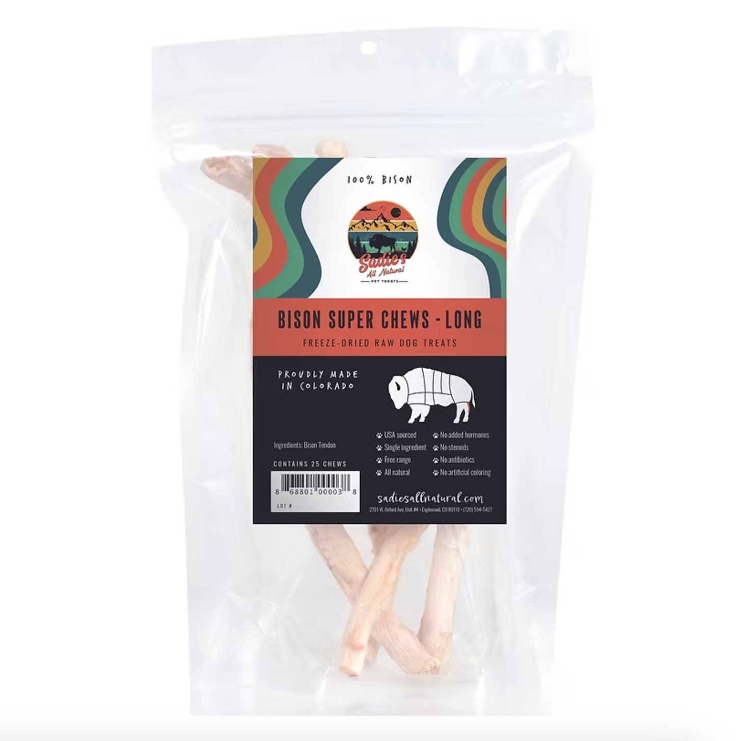 Sadie’s Naturals Bison Super Chews