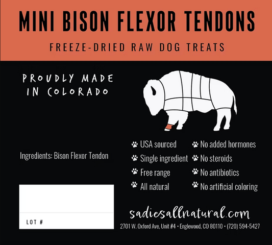 Sadie’s Naturals Mini Bison Flexor Tendons