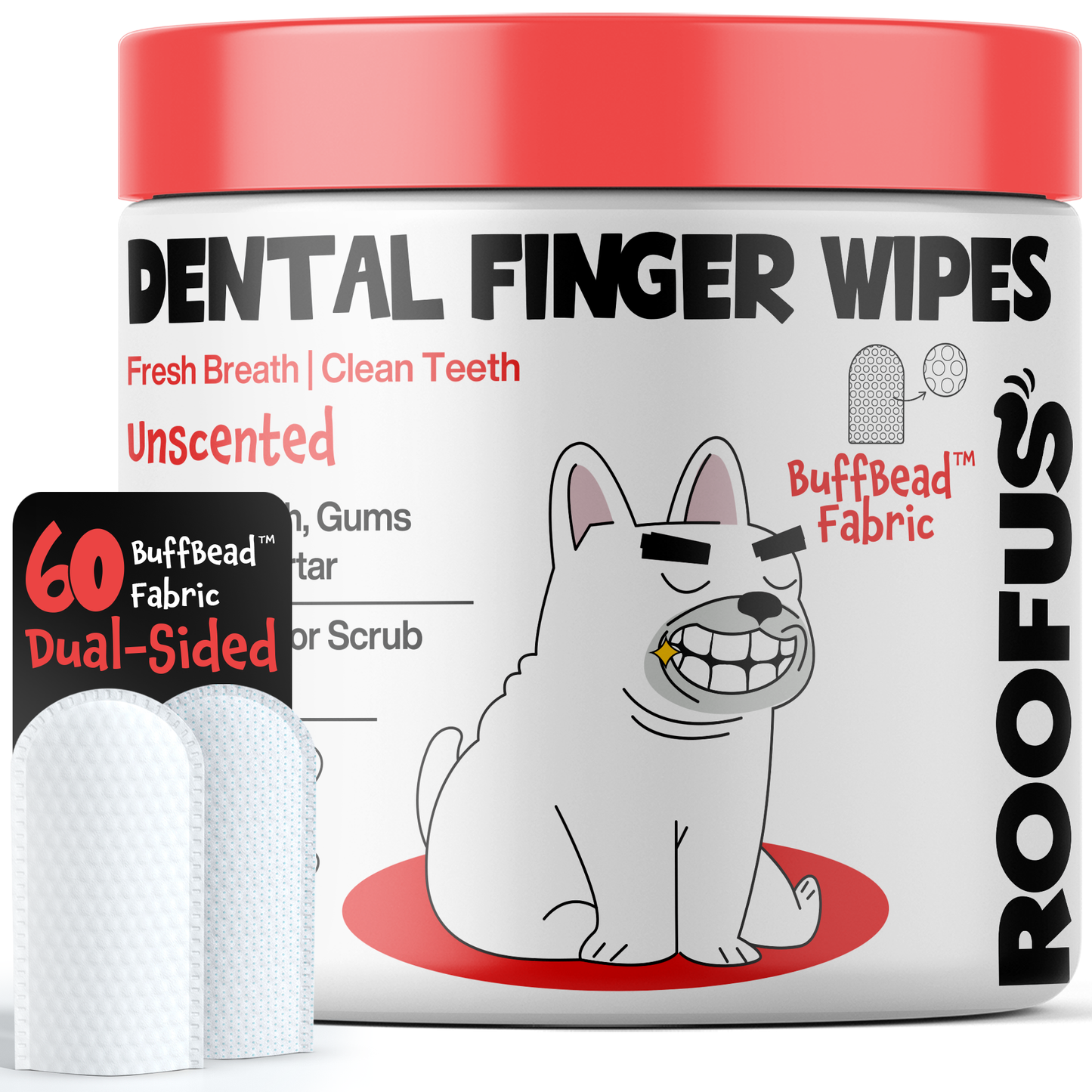 ROOFUS Dental Wipes – Gentle, Effective Oral Care for Dogs & Cats