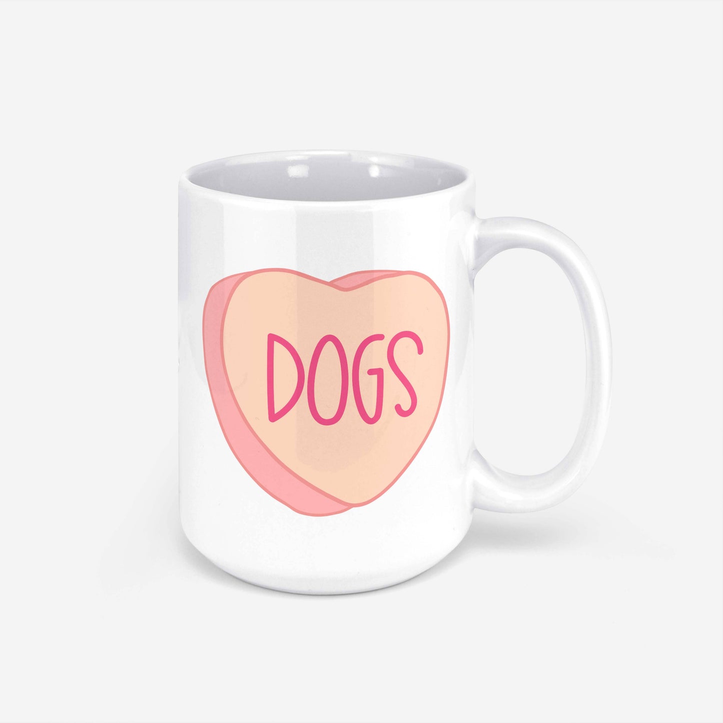 DOGS Heart Mug: 11 Oz
