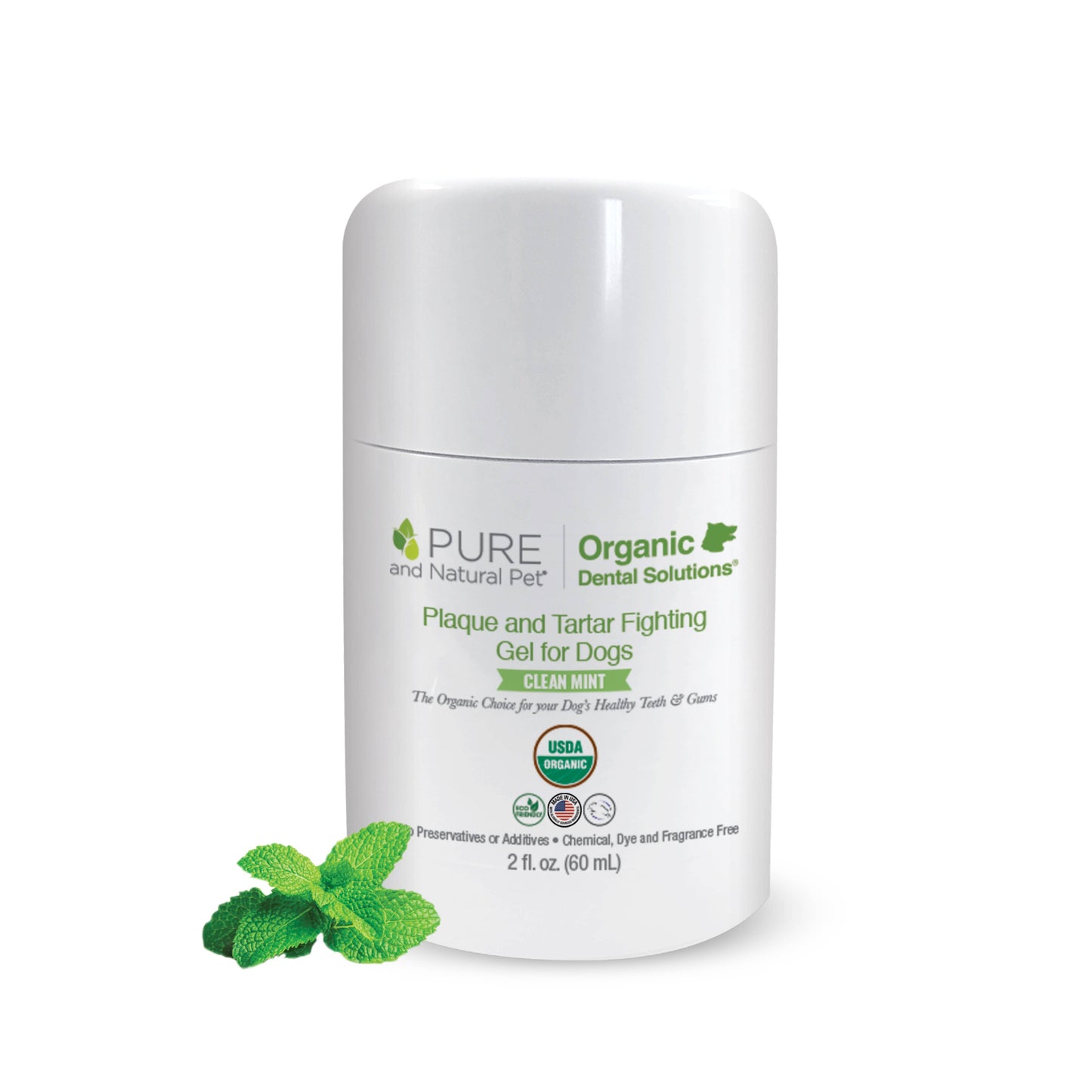 Plaque & Tartar Fighting Gel for Dogs (Clean Mint) - Organic