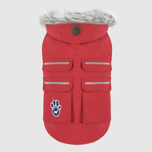 Everest Explorer Jacket- Dog Coat: Red Reflective / 22