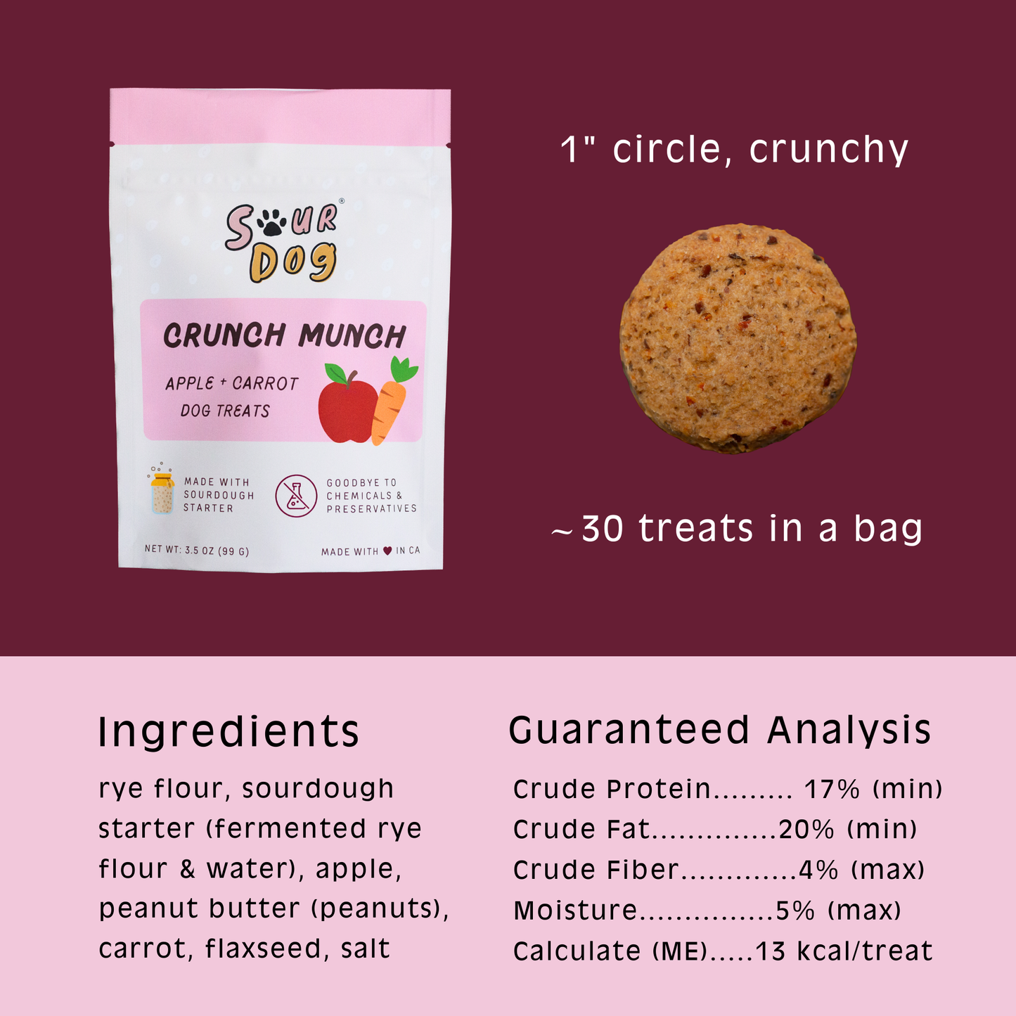 Crunch Munch - Apple & Carrot Sourdough Dog Treats