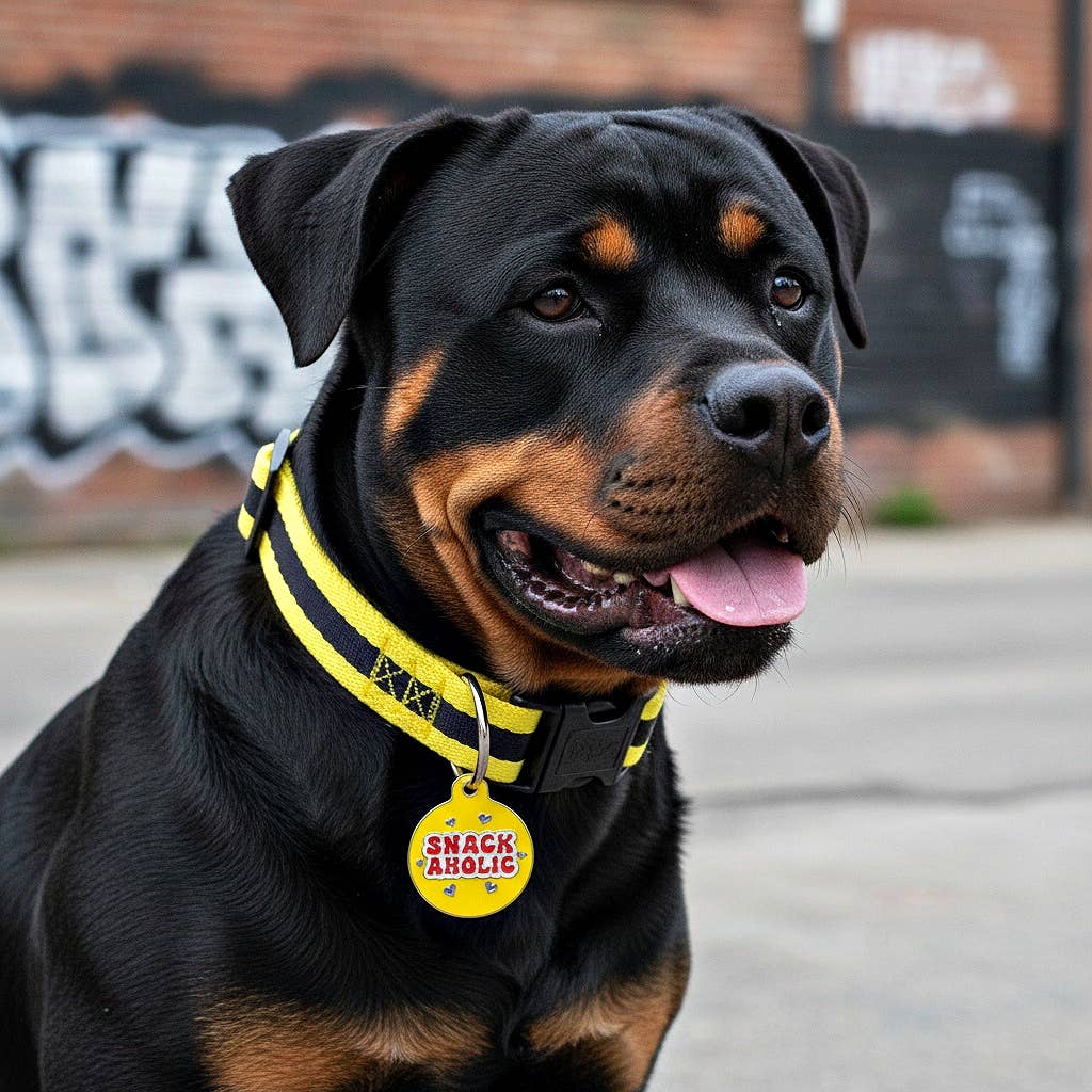 Dog Tag w/ Personalized QR Code - Snackaholic