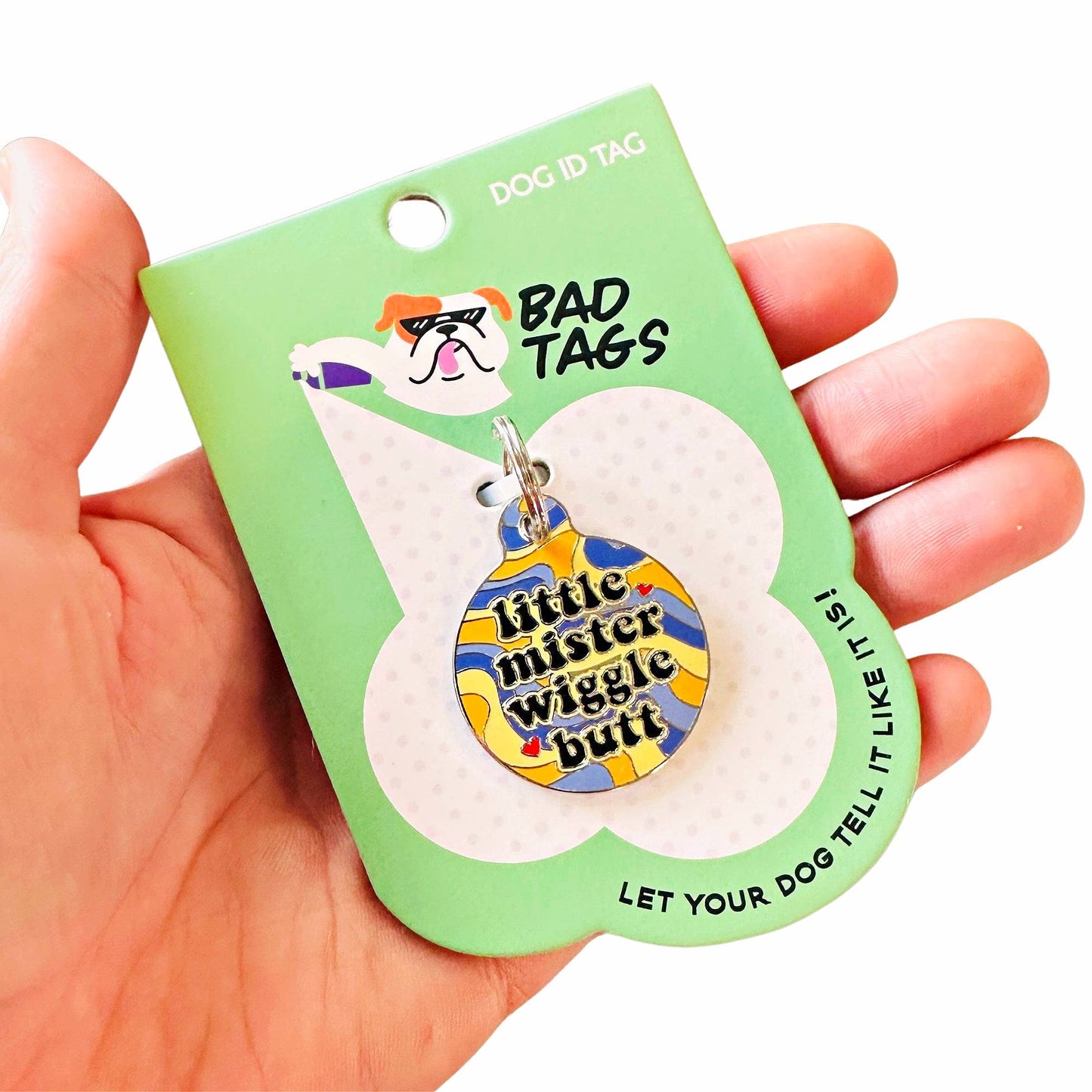 Dog ID Tag Collar Charm - Little Mister Wiggle Butt