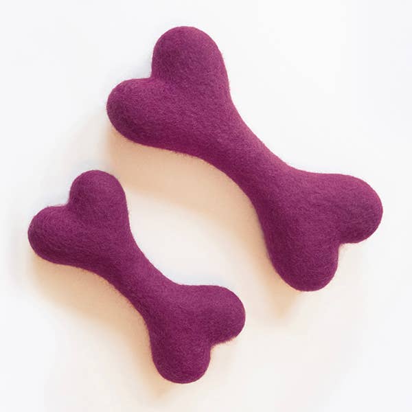 MB WOOLBONE Wool Dog Toy: Moss / L