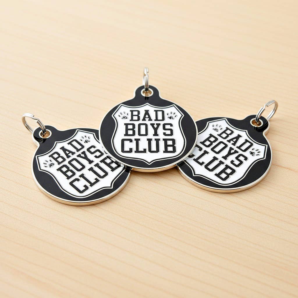 Dog ID Tag with Personalized QR Code - Bad Boys Club