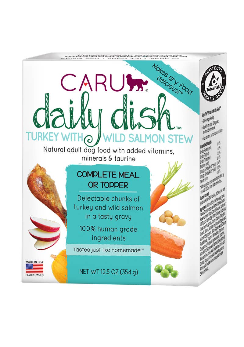 Caru Daily Dish Turkey With Wild Salmon Stew for Dogs