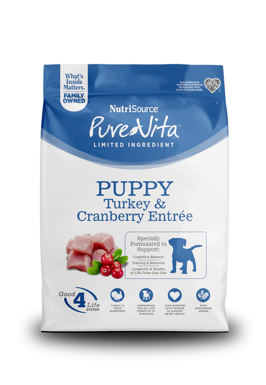 Pure Vita Turkey & Cranberry Puppy Food