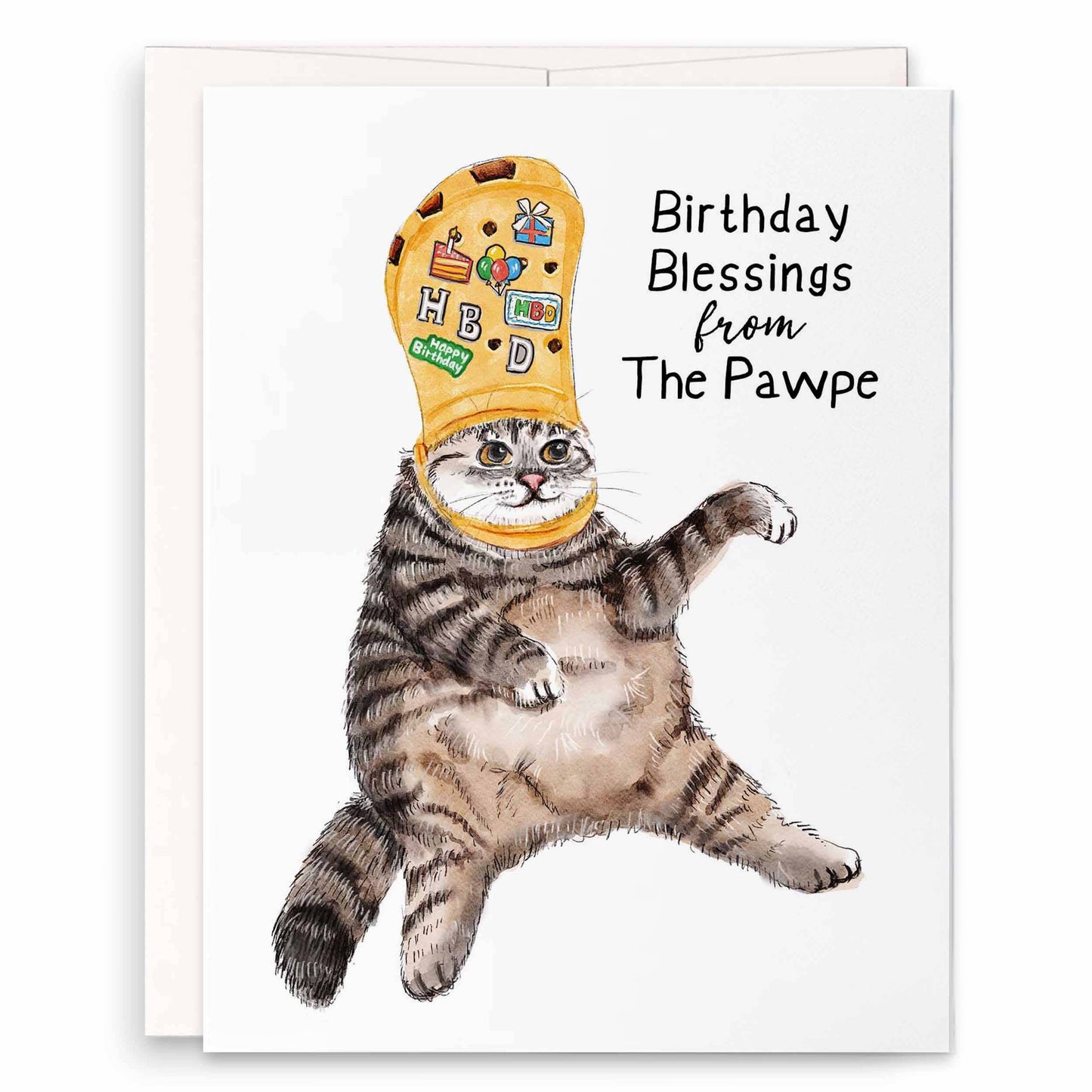Birthday Blessings from The Pawpe Funny Cat Birthday Card