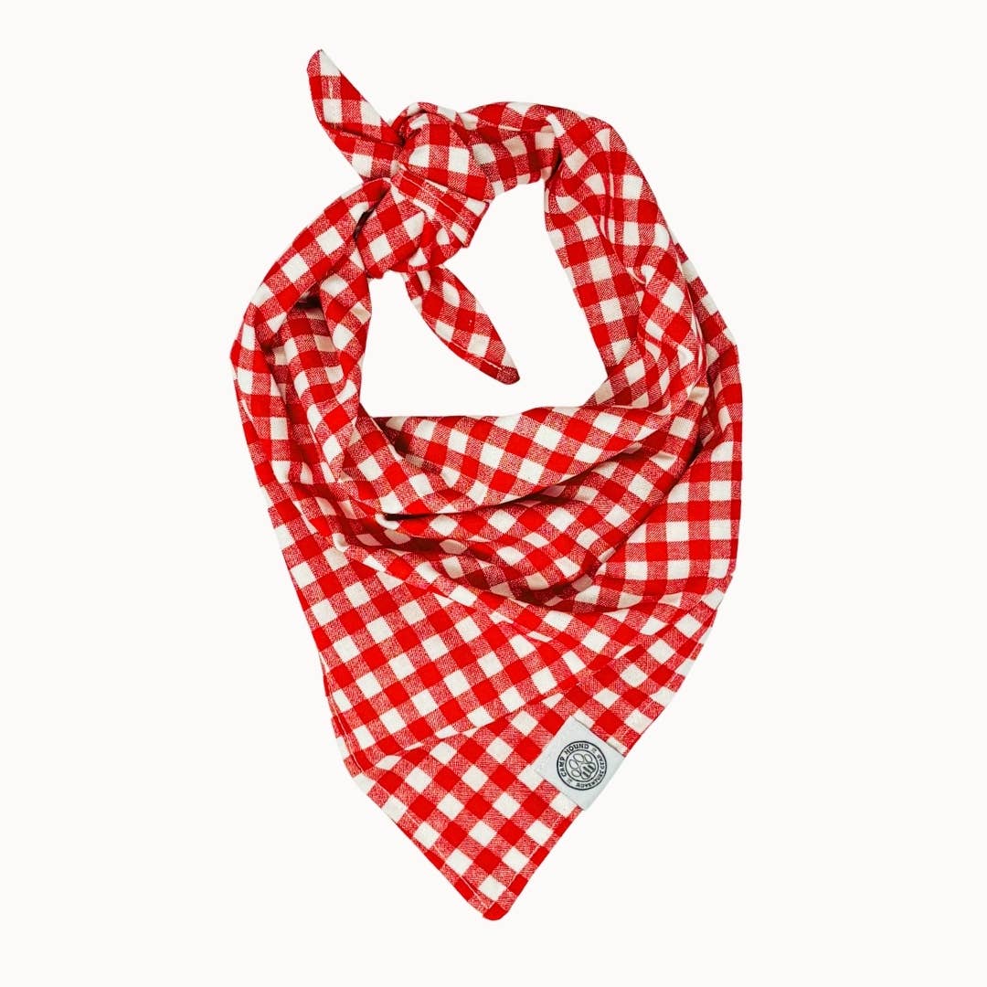 Gracie Dog Bandana | Red Gingham Picnic Pet Accessory