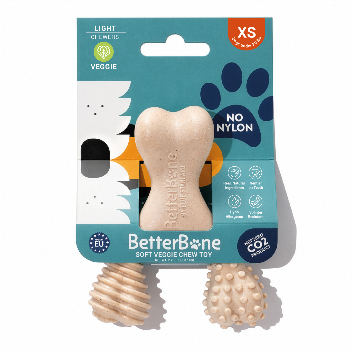 BetterBone Wishbone Plant Based Chew Toy - MINI SIZE: Moderate / Beef / Mini