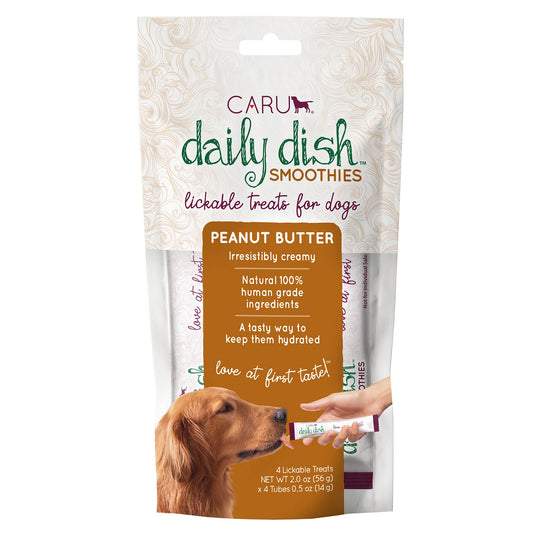 Caru Daily Dish Smoothie Lickable Treat for Dogs - PB