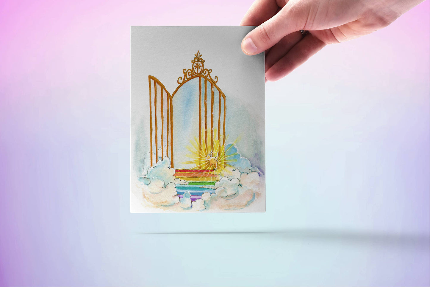 Pet Heaven Gate Sympathy Card