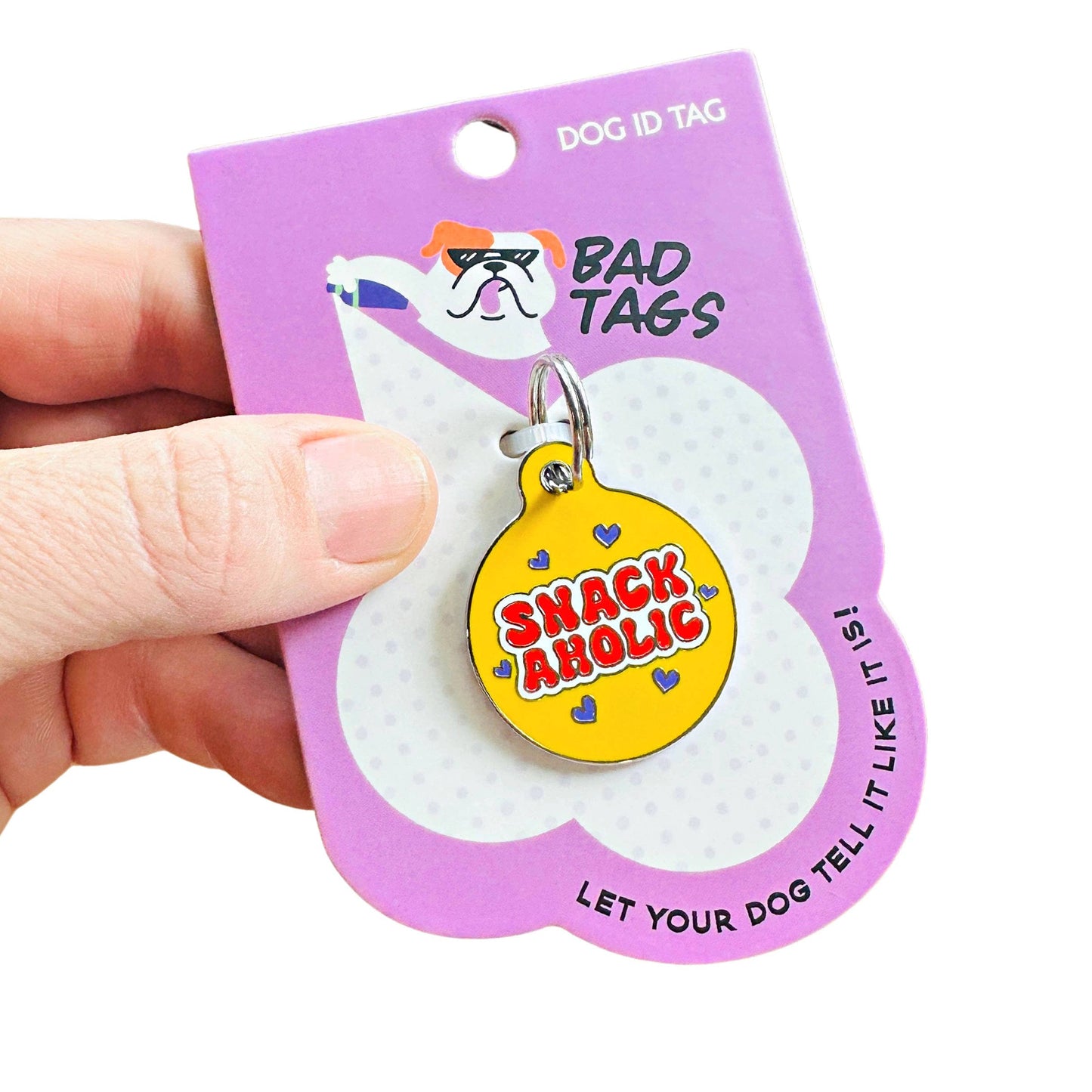 Dog Tag w/ Personalized QR Code - Snackaholic