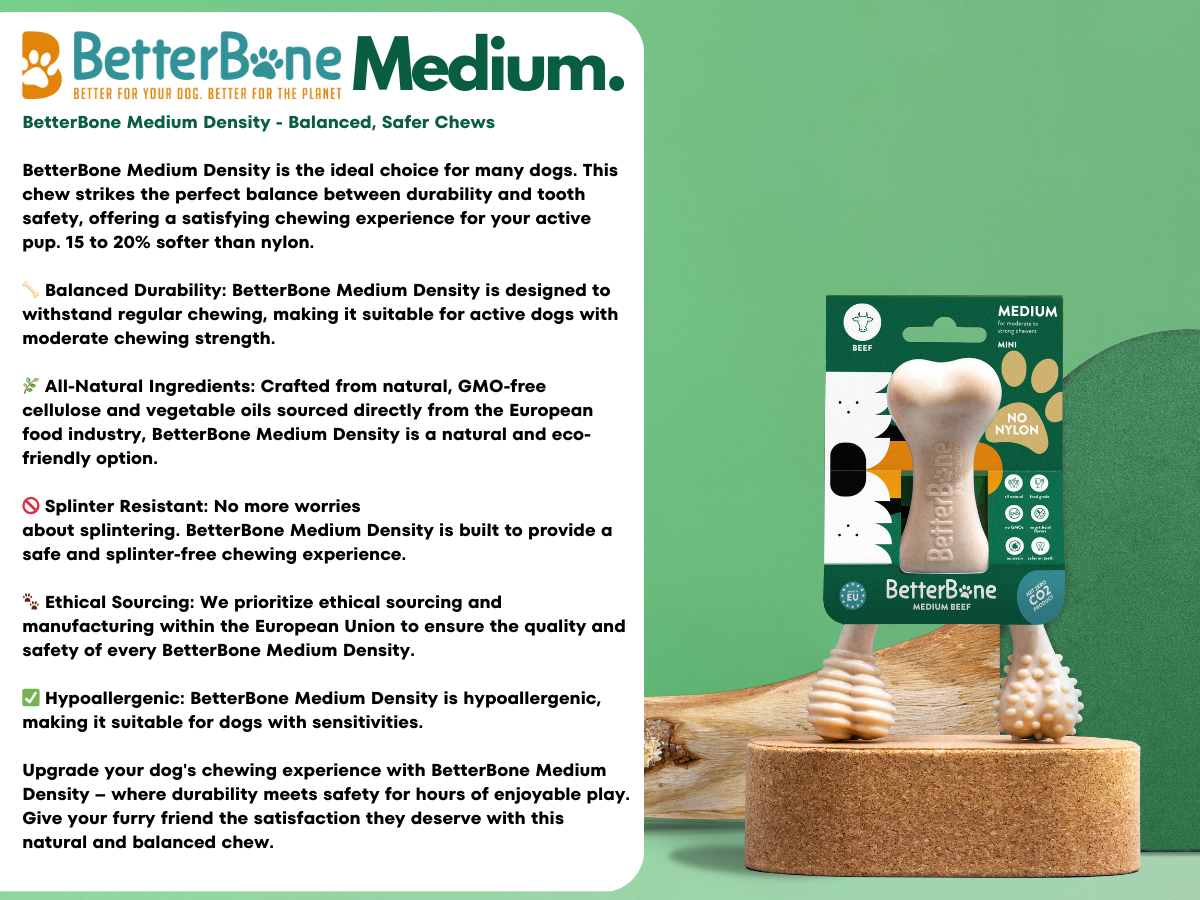 BetterBone MEDIUM - Natural, No Nylon, Softer Than Nylon ECO: Natural Venison / SMALL