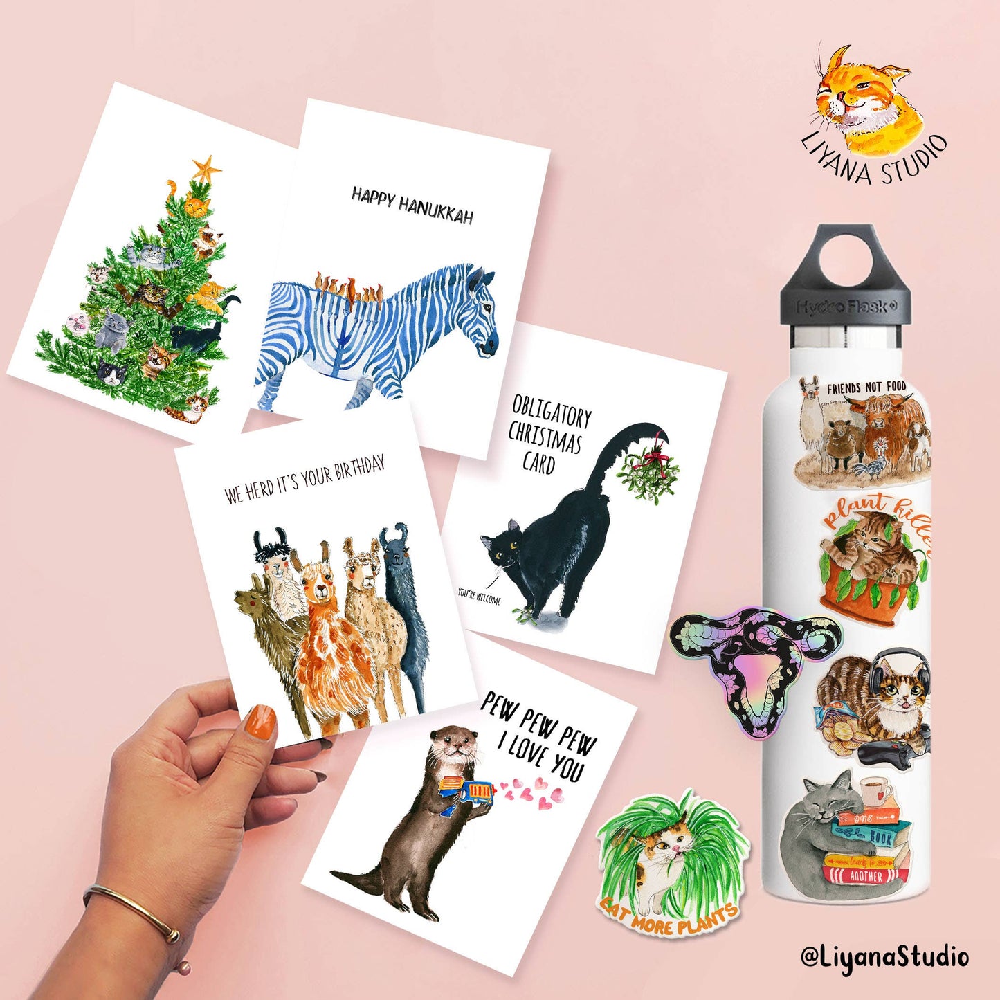 Black Cat Fart Obligatory Birthday Card