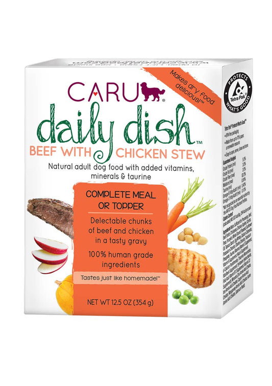 Caru Daily Dish Beef With Chicken Stew for Dogs
