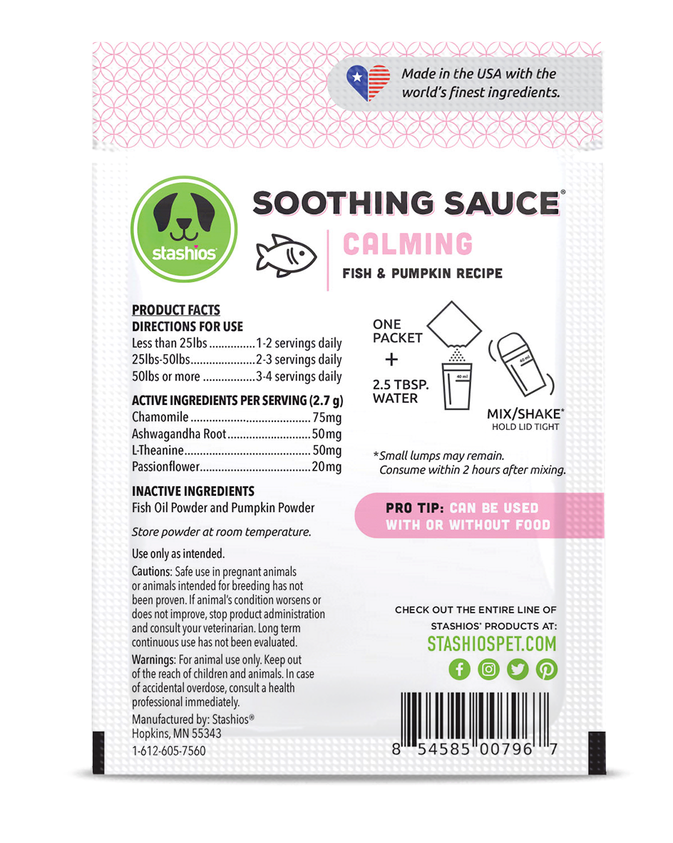 Soothing Sauce®, Fish & Pumpkin/Calming, PDQ (15ct)