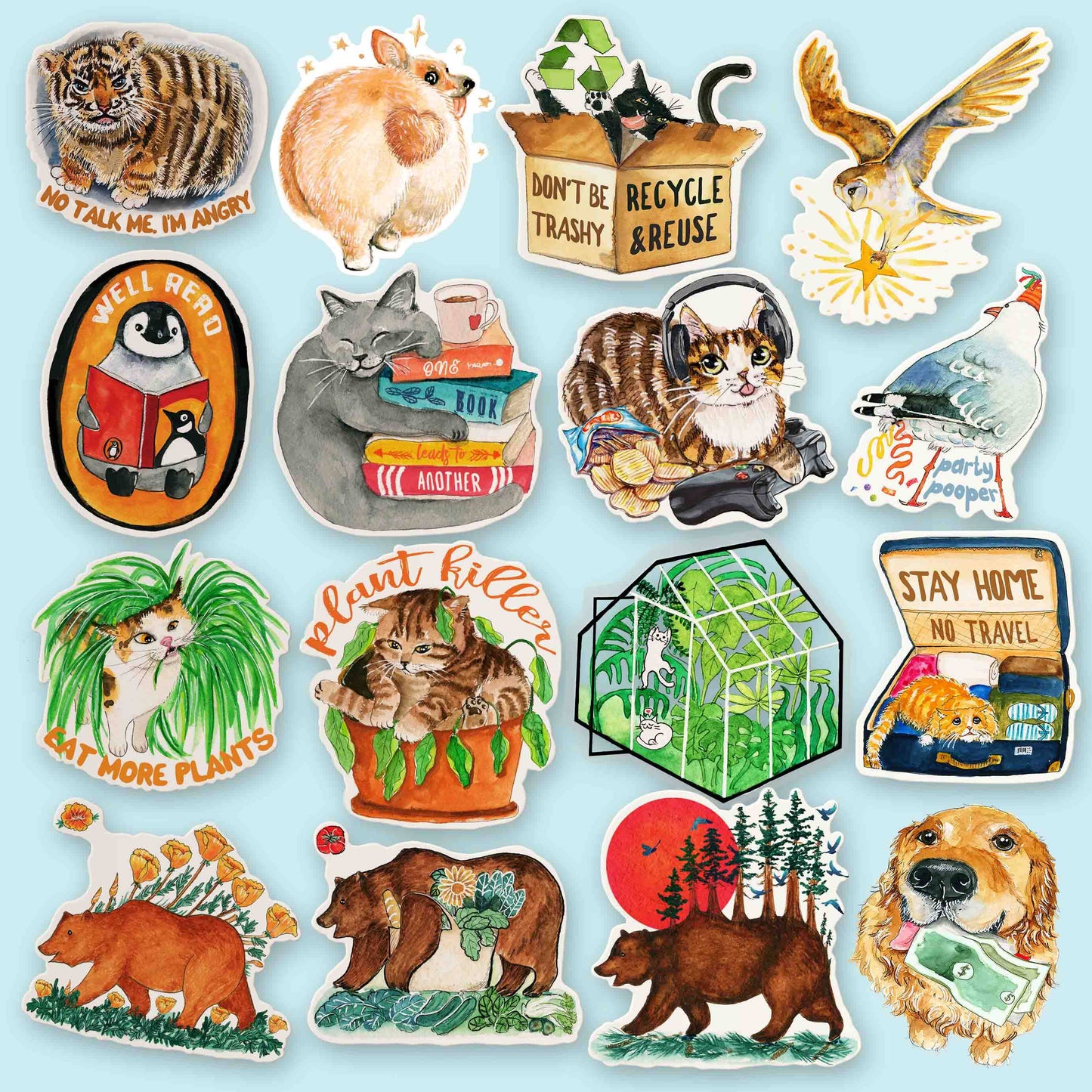 Cats In My Heart Holographic Vinyl Sticker