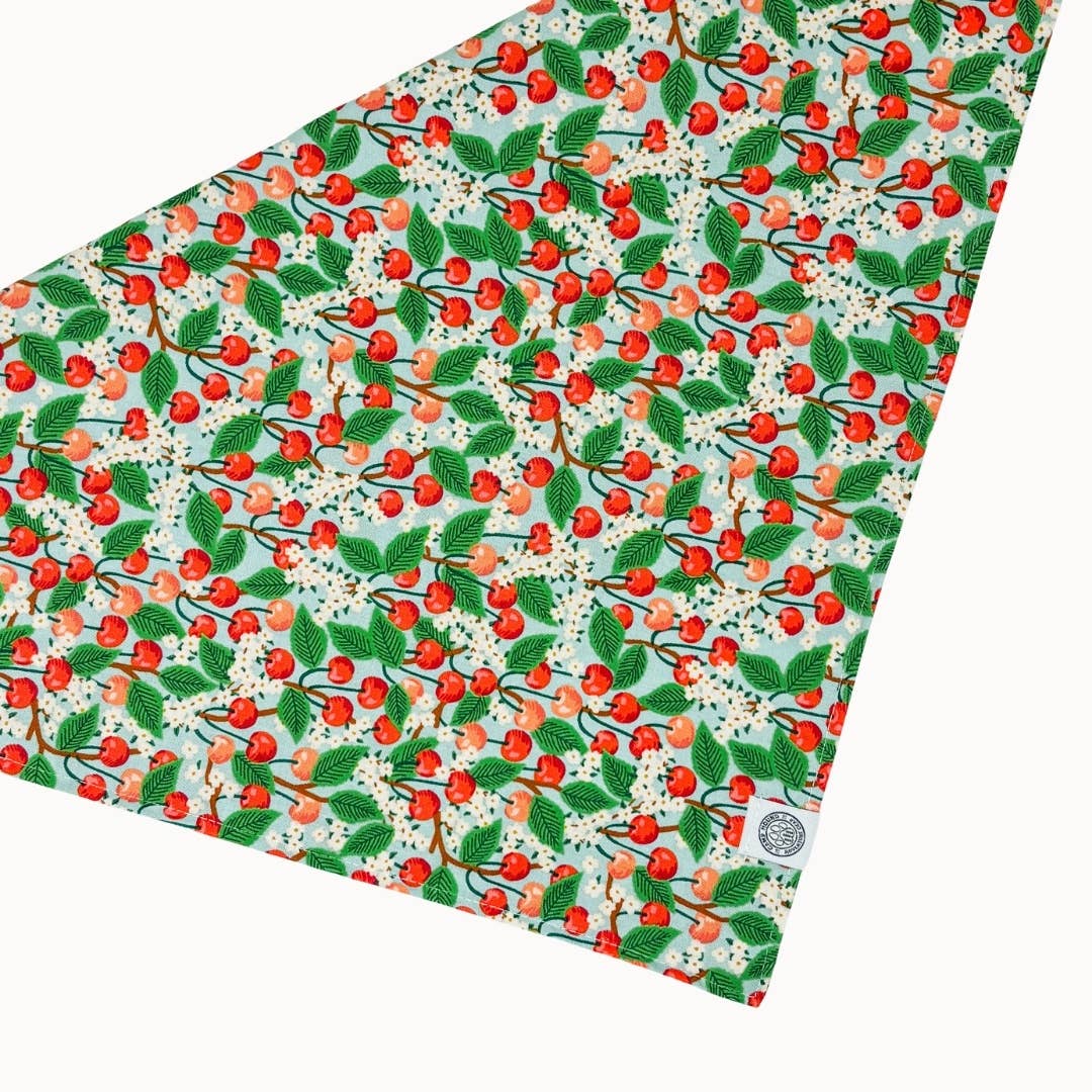 Cherry Dog Bandana | Summer Food Fruit Cotton Pet Accessory: Blue / M