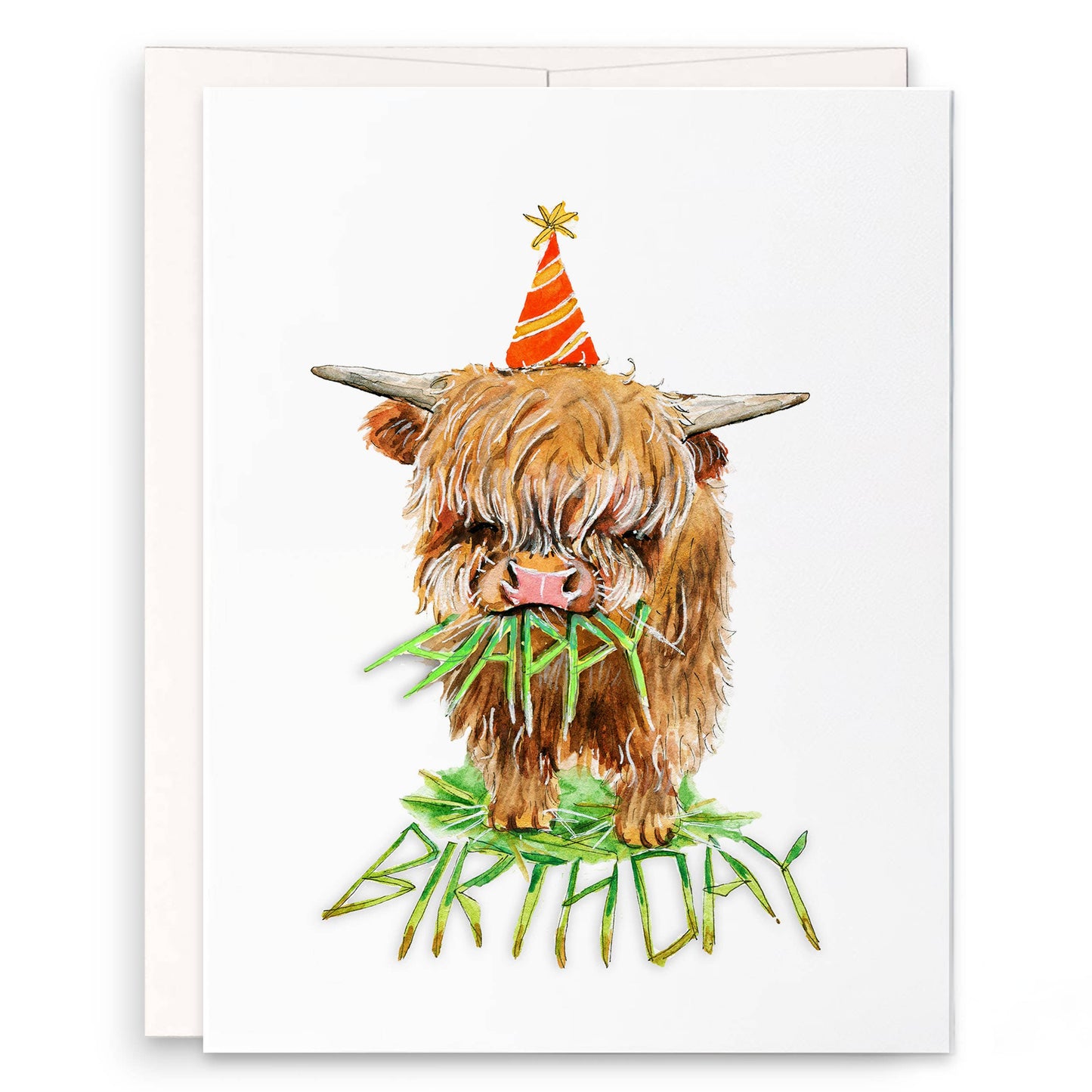 Herbivore Highland Cow “Happy Birthday” Card