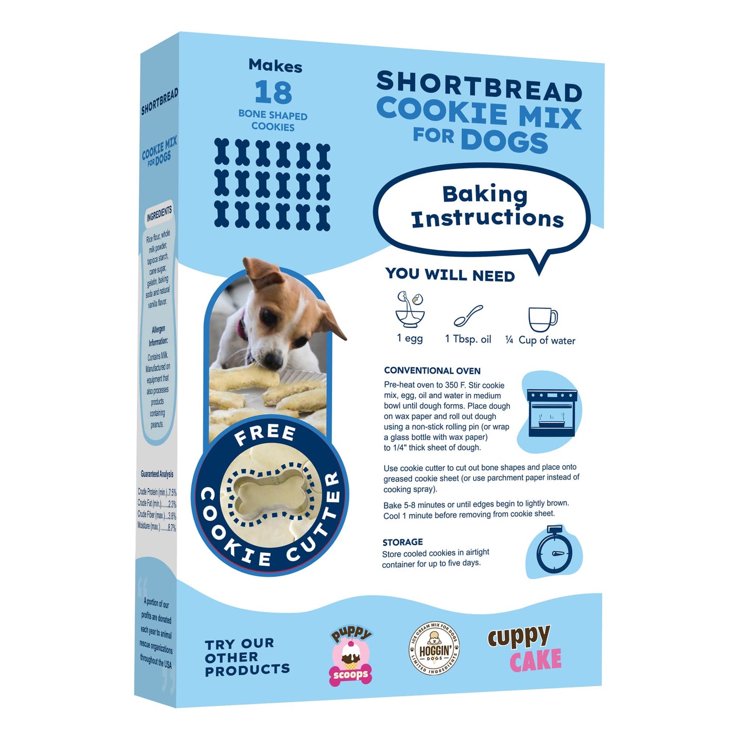 Puppy Cake Cookie Mix - Shortbread Cookie Mix  (Wheat-free)