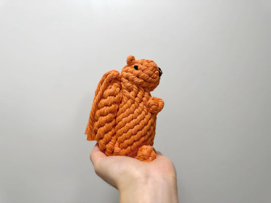 Handmade Eco-Squirrel Rope Toy