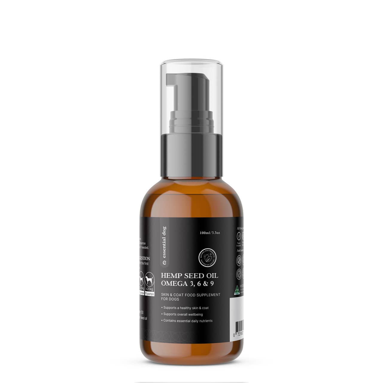 Raw Hemp Seed Oil for Dogs Omega, 3, 6 and 9