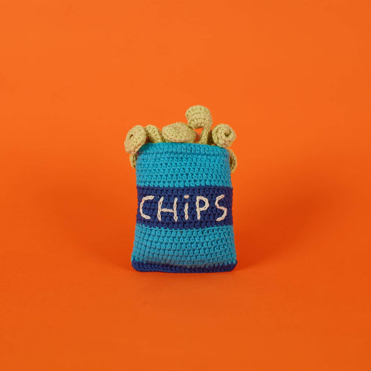 Cotton Crochet Chips Dog Toy