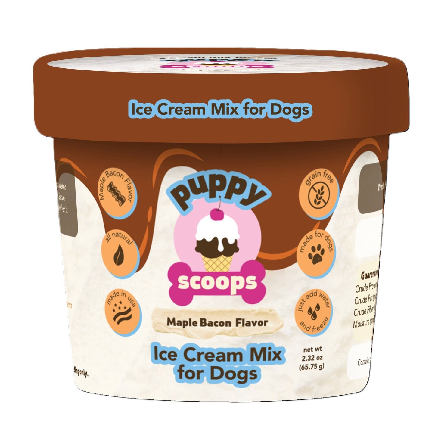 Puppy Scoops Ice Cream Mix for Dogs: Maple Bacon / 4.65 oz